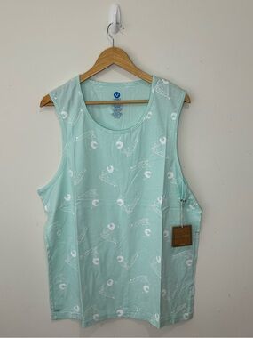 Vast Life Surf Graphic Tank Size XL Mint Green with Surfer Graphic New